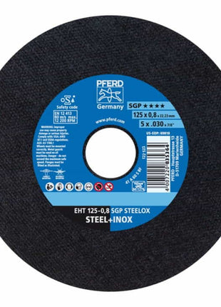 Disque à tronçonner PFERD SGP STEELOX D125x0,8mm droit (4000841259)