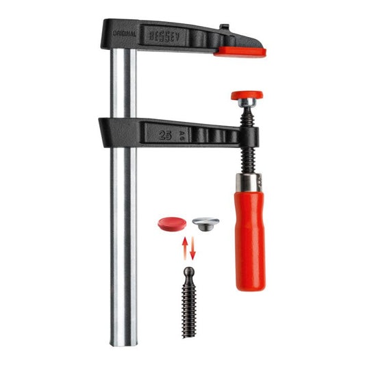 BESSEY Temperguss-Schraubzwinge TG Spannweite 160 mm Ausladung 80 mm ( 4000831404 )