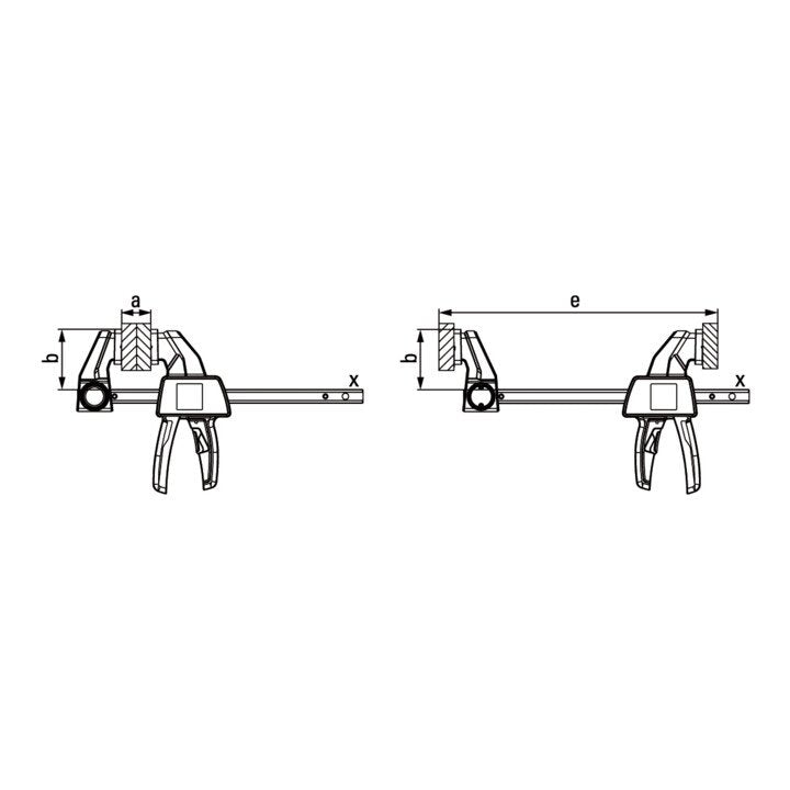 Pince à une main BESSEY EZ portée 150 mm (4000831643)