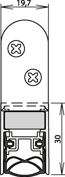 Joint de porte ATHMER Schall-Ex® Ultra WS 1-290 2 côtés longueur 1208 mm (3327023008)