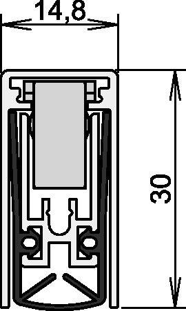 Joint de porte ATHMER Schall-Ex® L-15/30 WS 1-880 1 côté longueur 708 mm (3327023200)