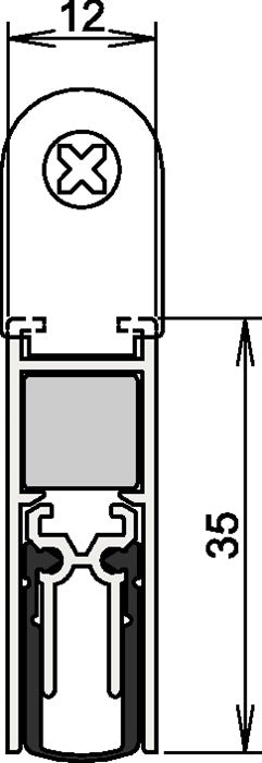 ATHMER joint de porte Doppeldicht® M-12/35 1-393 2 côtés longueur 958 mm (3327023027)