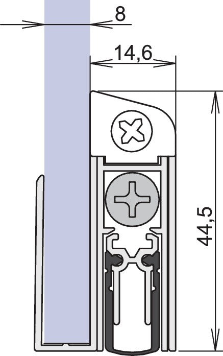 ATHMER Türdichtung Schall-Ex® GS-8 1-407 1-seitig Länge 833 mm ( 3327023075 )