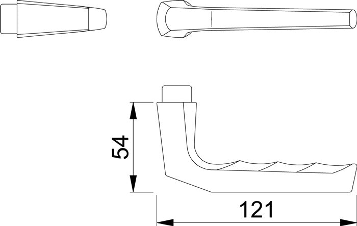 HOPPE paire de poignées de porte Frankfurt 117L aluminium F1 (3000252569)