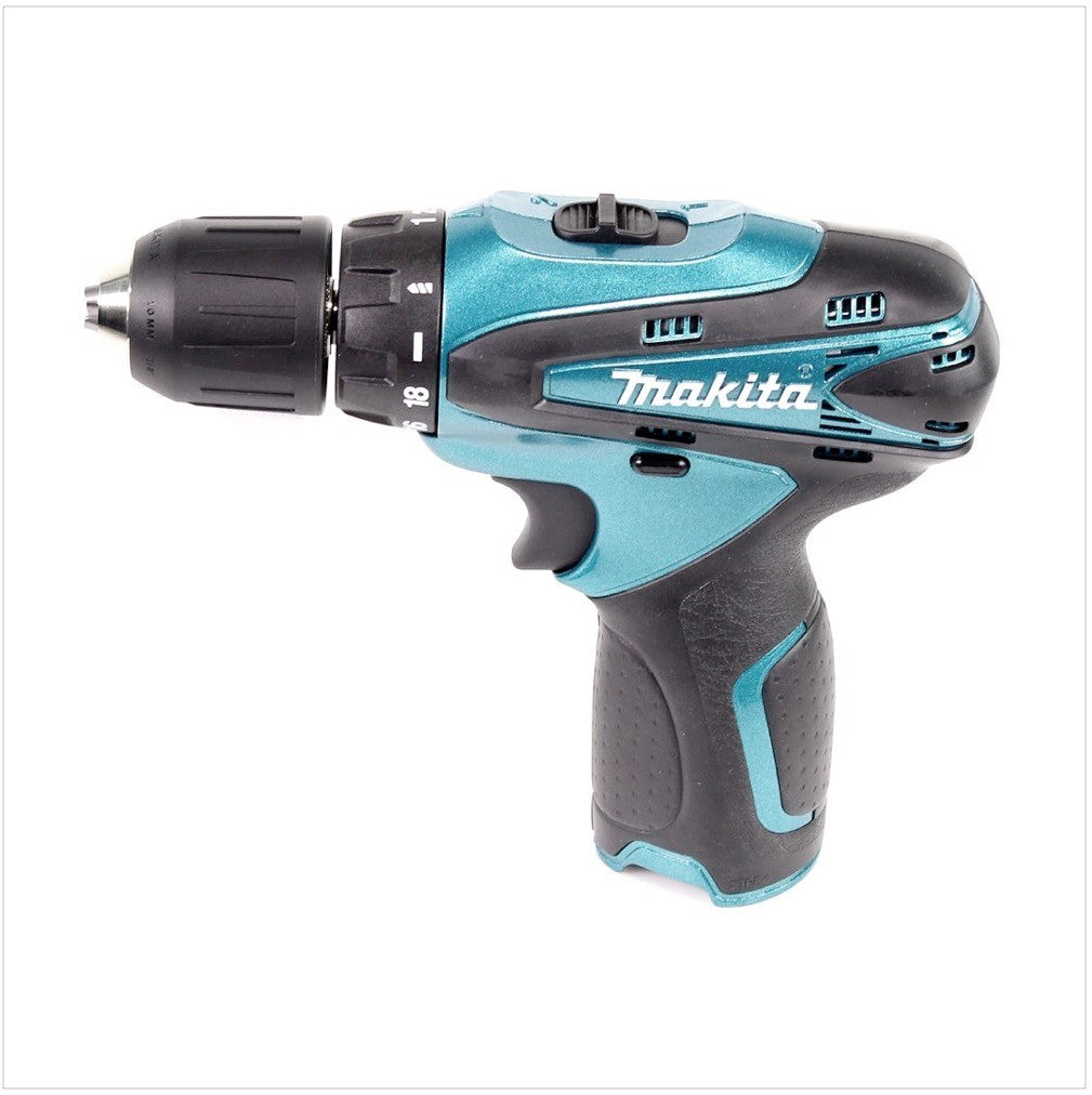 Makita DF 330 10,8 V Akku Bohrschrauber Solo im Koffer + Behälter für Zubehör und Holstertasche - Toolbrothers