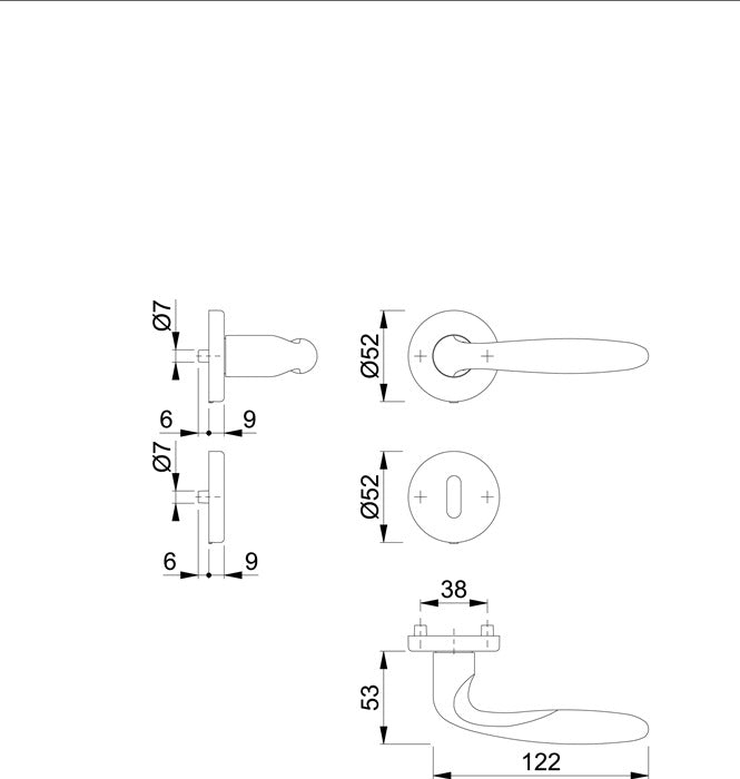 HOPPE Rosettengarnitur Verona M151/42KV/42KVS Messing F71 ( 3000253732 )