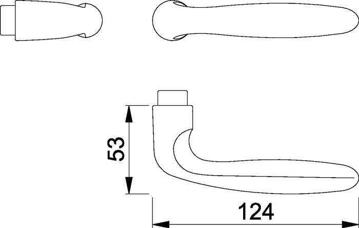 HOPPE paire de poignées de porte Vérone 1510 aluminium F1 (3000252585)