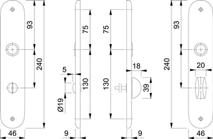 HOPPE Langschildpaar 273P F1 / naturfarbig F1 ( 3000252678 )