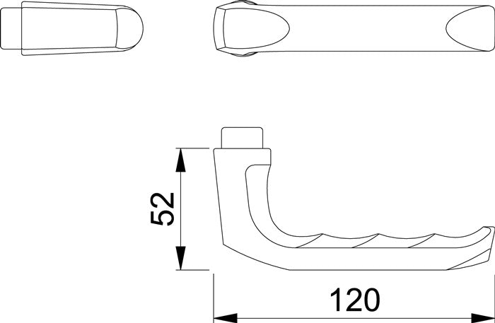 HOPPE Türdrückerpaar London 113 Aluminium F2 ( 3000252120 )