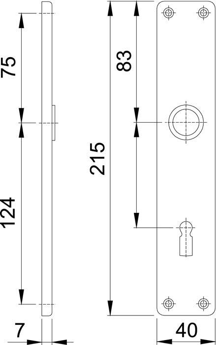 HOPPE Langschildpaar 202SP F2 / neusilberfarbig F2 ( 3000252125 )