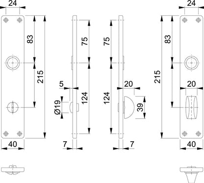 HOPPE Langschildpaar 202SP F2 / neusilberfarbig F2 ( 3000252129 )