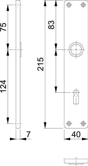 HOPPE Langschildpaar 202SP F1/ naturfarbig F1 ( 3000252134 )