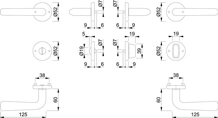 HOPPE Rosettengarnitur Helsingborg E1730Z/17KV/17KVS Edelstahl F69 ( 3000252053 )