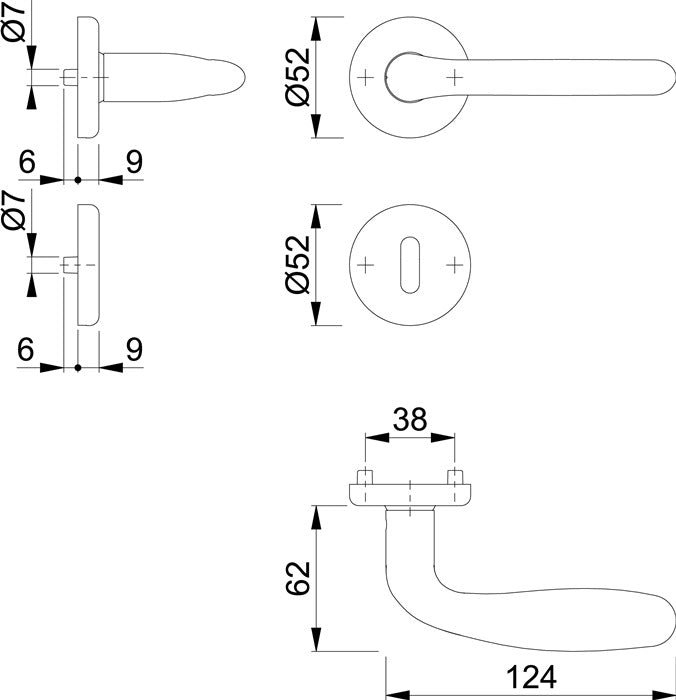 HOPPE Rosettengarnitur Cardiff E1850Z/17KV/17KVS Edelstahl F69 ( 3000252227 )