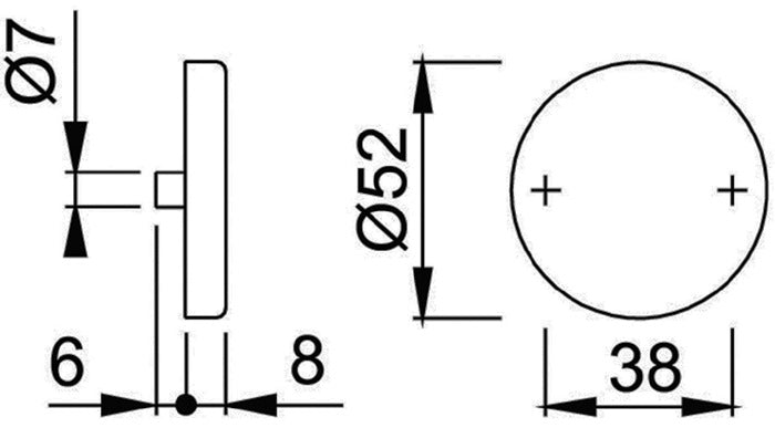 HOPPE Schlüsselrosetten-Paar E42KVS Edelstahl F69 ( 3000252400 )