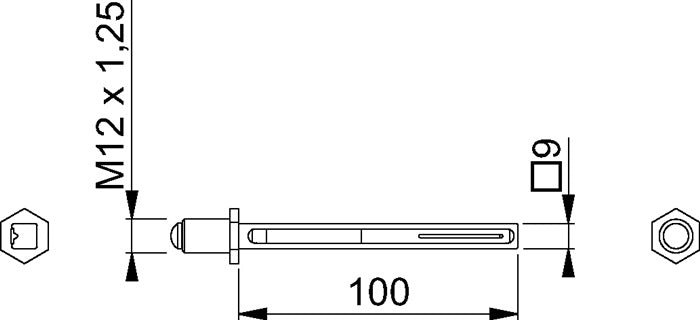 Kit de fixation HOPPE Goupille profilée K/G 3310 jeux de protection interchangeables 9 x 100 mm (8000346817)