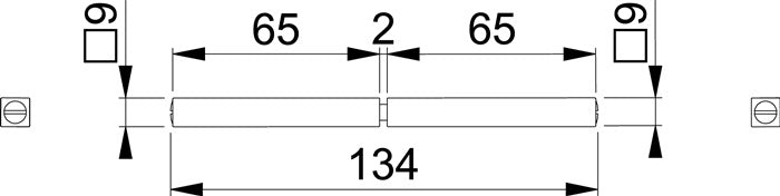 HOPPE Panik-Stift FSAP-Vollstift Vierkant 9 x 134 mm ( 3000251112 )