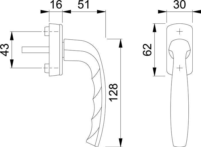 HOPPE Fenstergriff New York 0810/US10 Aluminium F8707 / dunkelbraun ( 3000203782 )