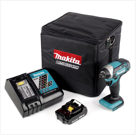 Makita DTD 152 RA1 Akku Schlagschrauber 18 V 165 Nm 1/4" + 1x Akku 2,0 Ah + Ladegerät + Tasche - Toolbrothers