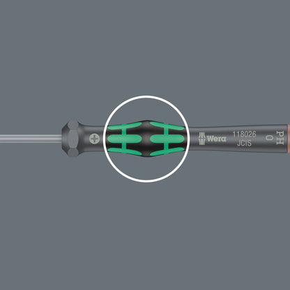 Tournevis électronique de précision WERA 2035 2,5 mm longueur de lame 80 mm (4300001758)