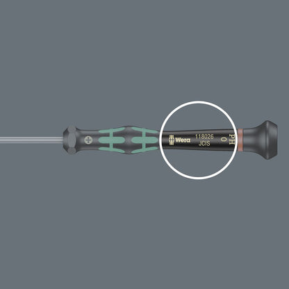 Tournevis électronique de précision WERA 2035 2,5 mm longueur de lame 80 mm (4300001758)