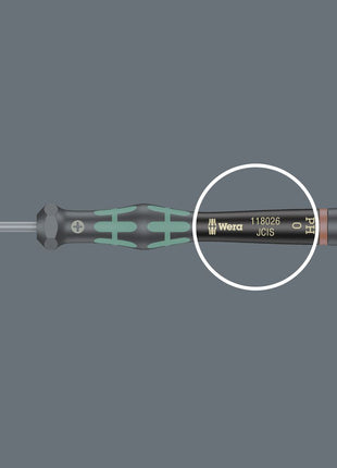 Tournevis électronique de précision WERA 2035 3 mm longueur de lame 80 mm (4300001755)