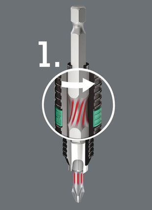 Embout WERA 855/1 BTH 1/4″ PZD 1 longueur 25 mm (4000829560)