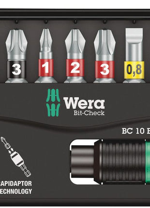 Assortiment d'embouts WERA Bit-Check 10 BiTorsion 1 10 pièces (4000829670)