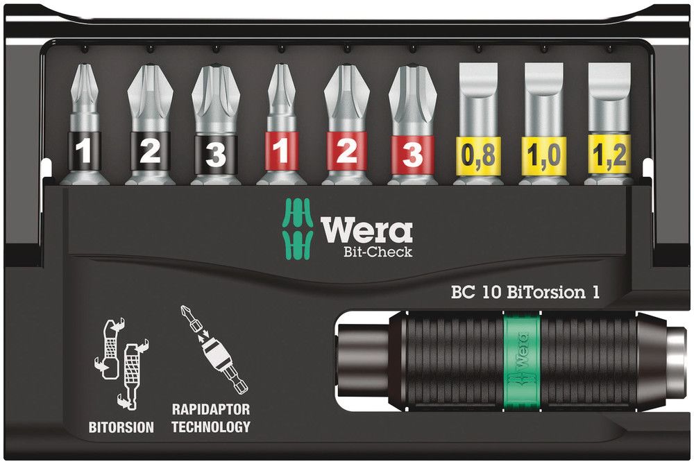 WERA Bitsortiment Bit-Check 10 BiTorsion 1 10-teilig ( 4000829670 )