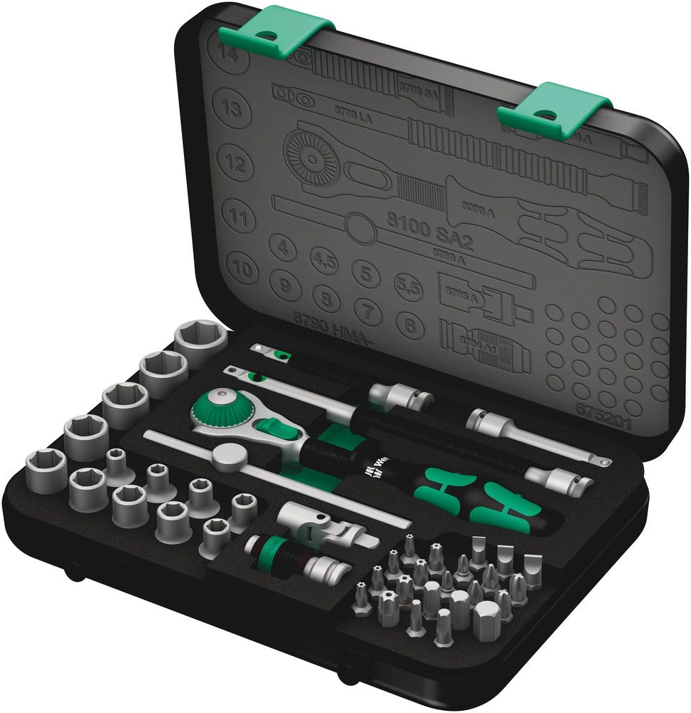 WERA Steckschlüsselsatz Zyklop Speed 42-teilig 1/4 ″ ( 4000820556 )