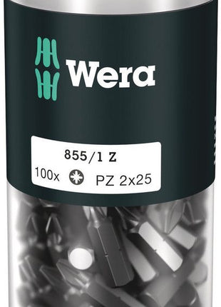 Embout WERA grand paquet 855/1 Z 1/4″ PZD 2 longueur 25 mm (4000822268)