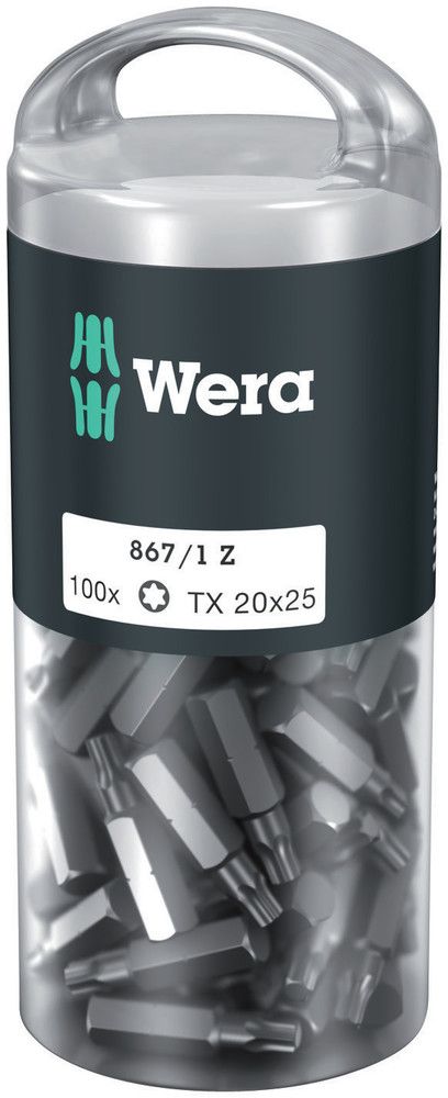 Embout WERA grand paquet 867/1 Z 1/4″ T 20 longueur 25 mm (4000822271)