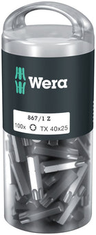 WERA paquete grande de puntas 867/1 Z 1/4″ T 40 longitud 25 mm (4000822274)