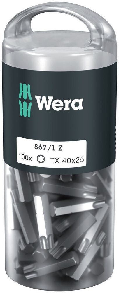 Embout WERA grand paquet 867/1 Z 1/4″ T 40 longueur 25 mm (4000822274)