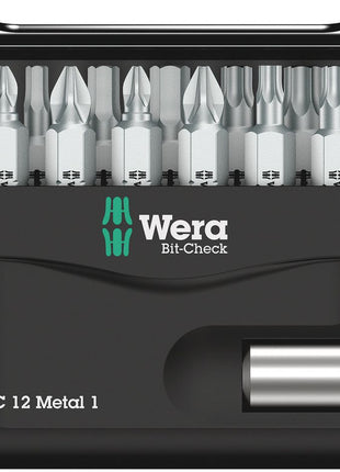 Assortiment d'embouts WERA Bit-Check 12 Metal 1 12 pièces (4000829036)