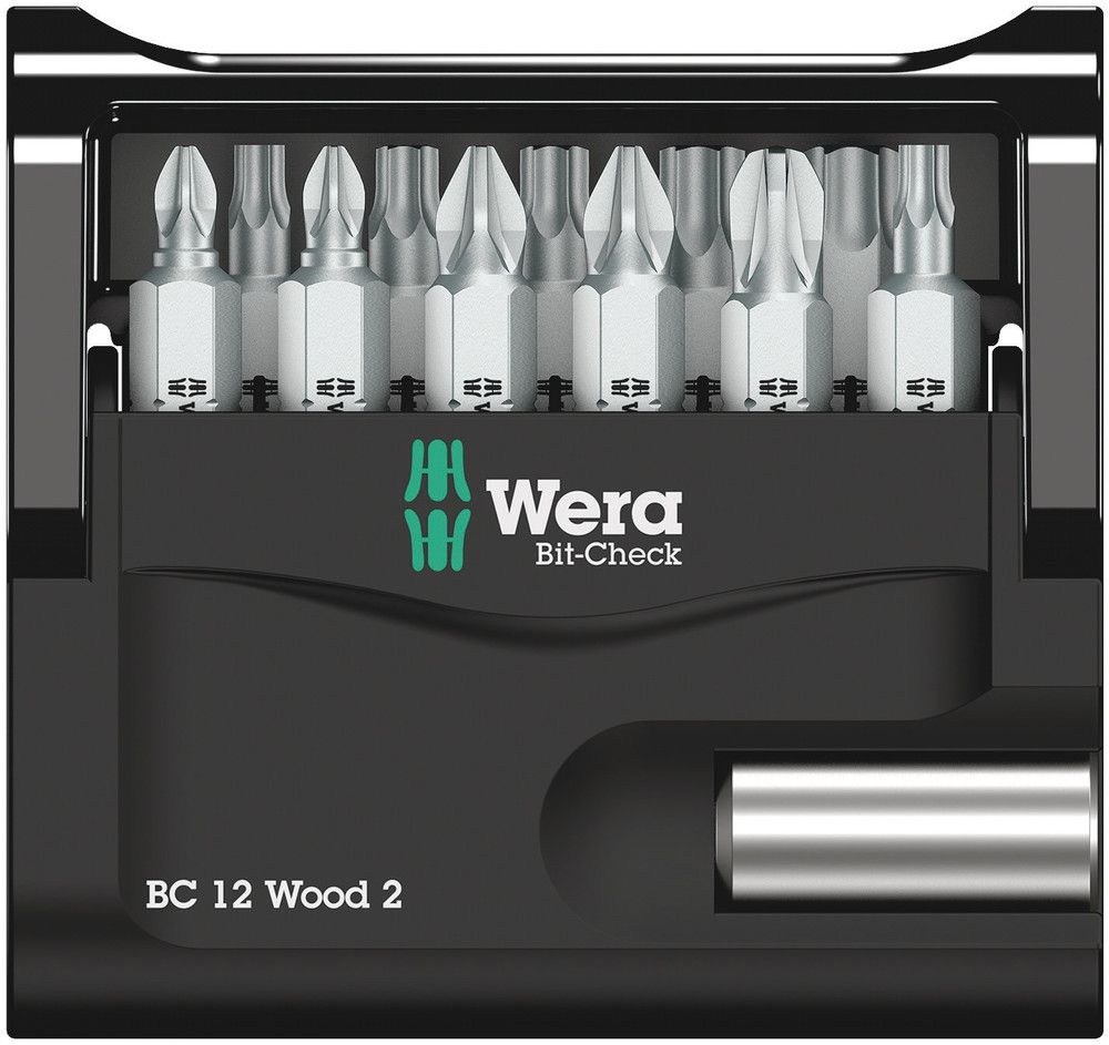 Assortiment d'embouts WERA Bit-Check 12 Bois 2 12 pièces (4000829035)