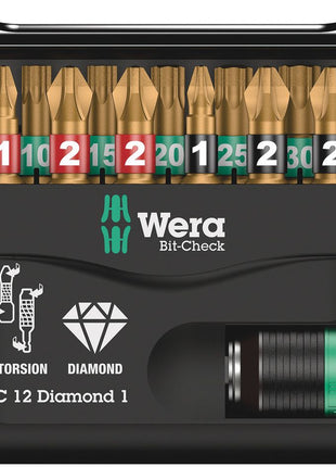 Surtido de puntas WERA Bit-Check Diamond 1 12 piezas (4000829037)