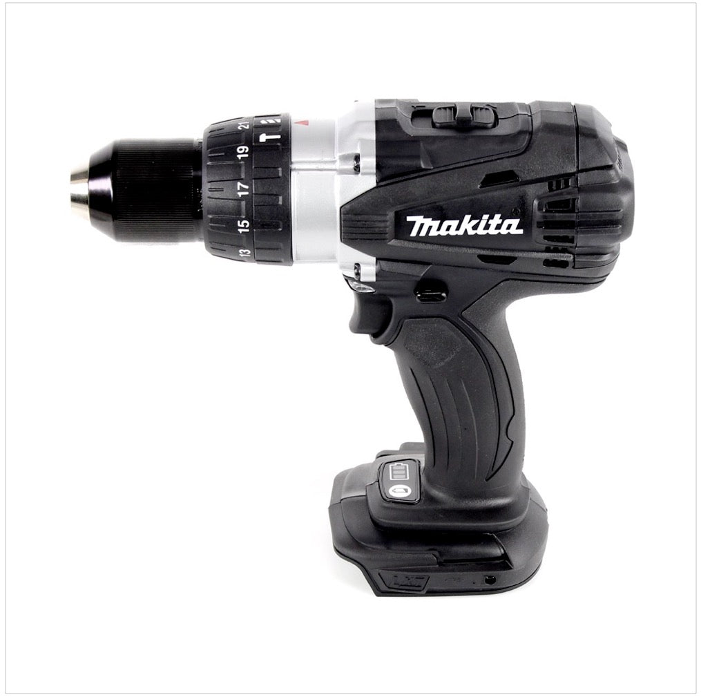 Makita DHP 458 RA1J B Akku Schlagbohrschrauber 18 V 91 Nm Schwarz + 1x Akku 2,0 Ah + Ladegerät + Makpac - Toolbrothers