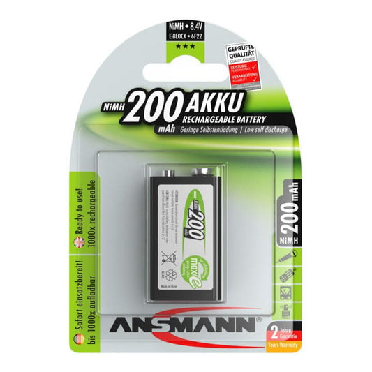 Cellule de batterie ANSMANN maxE 8,4 V 200 mAh (4000876121)