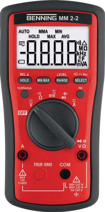 Multimètre BENNING MM 2-2 0,1 mV-1000 V AC, 0,1 mV-1000 V DC (4000828964)