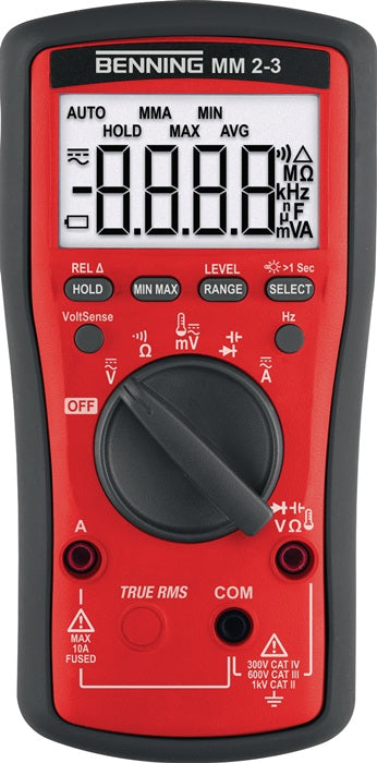 Multimètre BENNING MM 2-3 0,1 mV-1000 V AC, 0,1 mV-1000 V DC (4000828965)