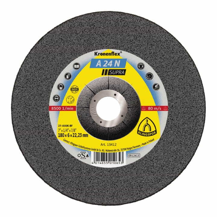 KLINGSPOR disque abrasif A 24 N Supra D125xS6mm (4000841093)