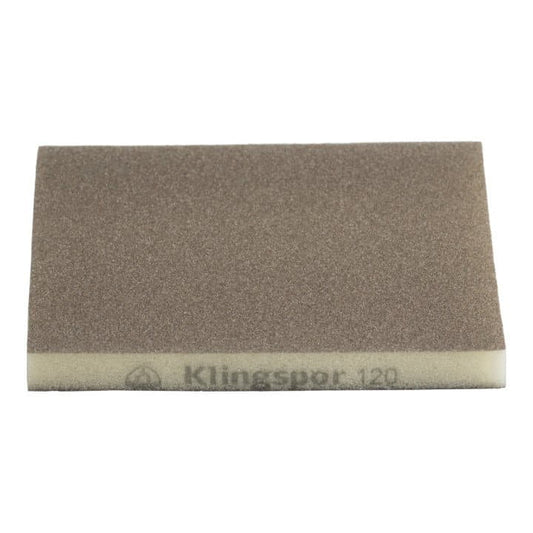 KLINGSPOR éponge de ponçage SW 501 L123xL96mm grain 120 (8000353607)