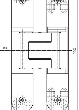 Charnière d'objet SIMONSWERK Tectus® TE 340 3D acier F1 coloré 80 kg (3000255207)