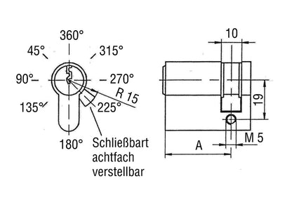 BKS Profilhalbzylinder 8900 35/10 mm ( 3000251966 )