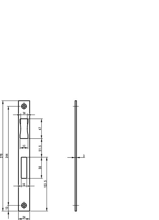 Gâche BKS B 9000 en acier inoxydable (3000250569)