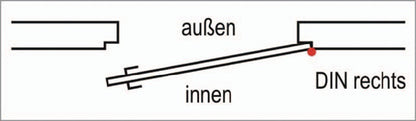 Gâche d'abattant BKS B 9000 arrondie en acier inoxydable (3321024014)