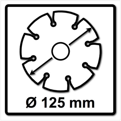 WellCut Diamond Blade Diamant Trennscheibe 125 x 22,2 mm Universal turbo ( 888 - 125 / 22 ) - Toolbrothers