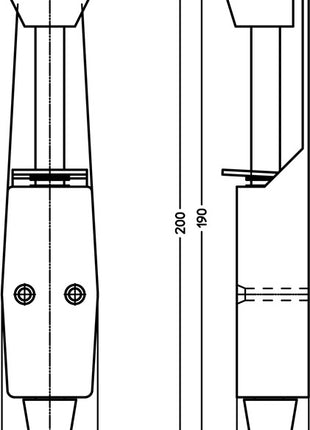 FRIDAVO Türfeststeller 90/2 Leichtmetall silber ( 3000259281 )