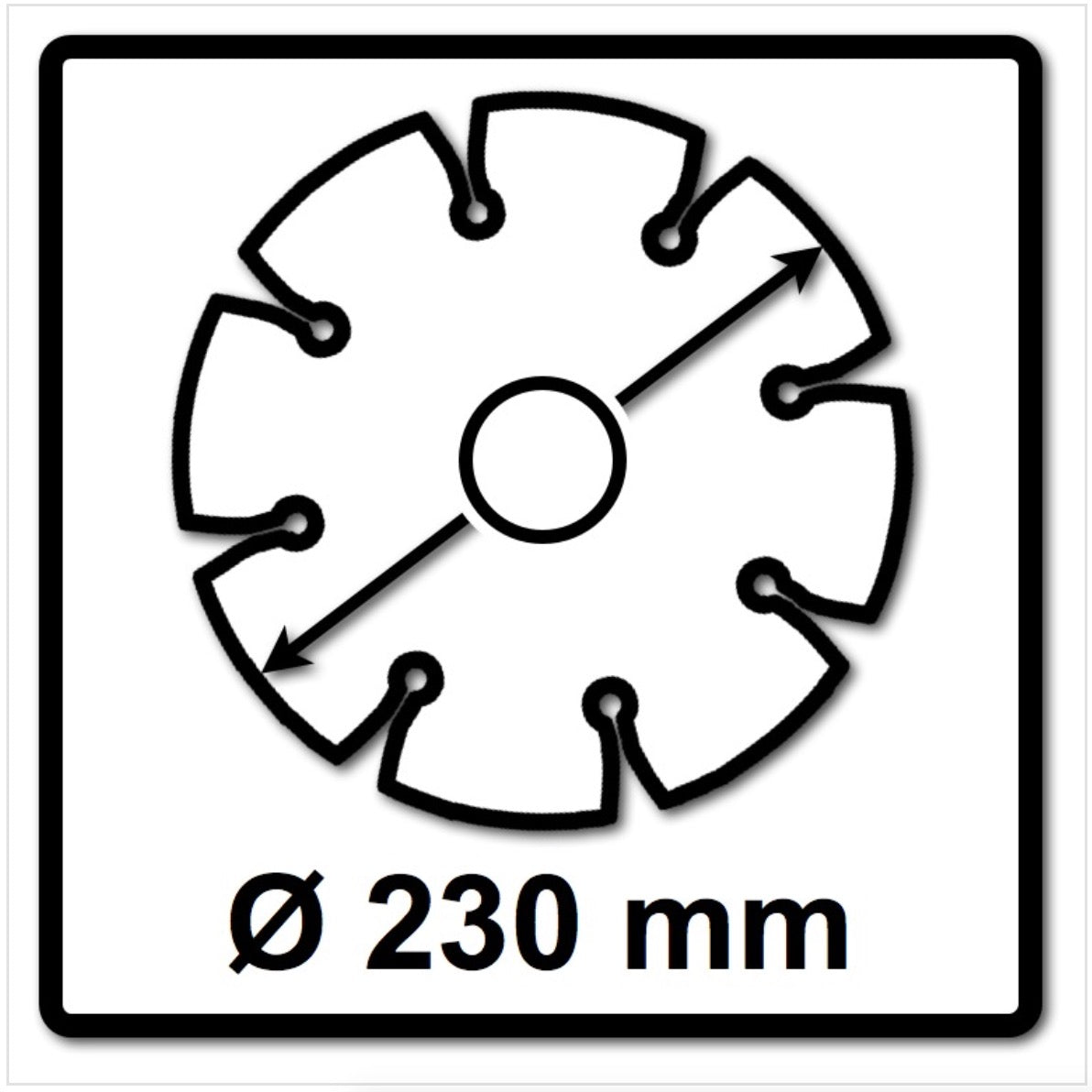 WellCut Diamond Blade Diamant Trennscheibe 230 x 22,2 mm Universal Turbo ( 888 230 / 22 ) - Toolbrothers